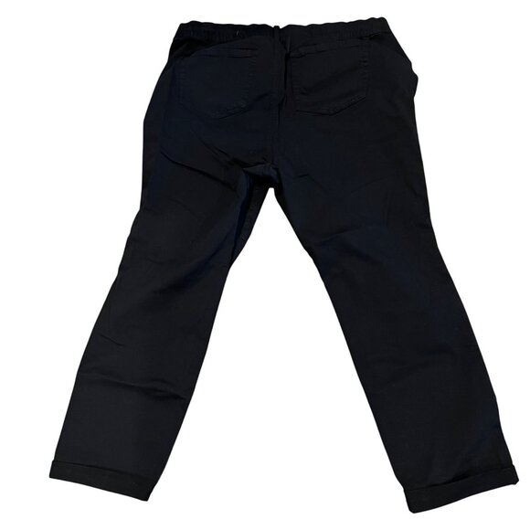 Torrid Black Elastic Waist Tapered‎ Pants 2R Relaxed Fit With Back Pockets - Picture 4 of 6